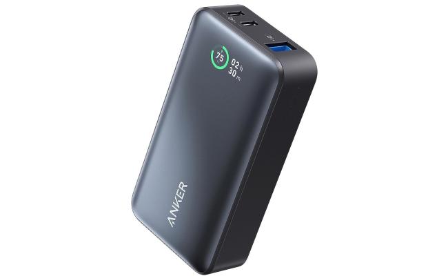 Anker Power Bank, 533 Power Bank (PowerCore 30W), Power IQ 3.0 Portable Charger with PD 30W Max Output, 10,000mAh Battery Pack for iPhone 16/15/14/13 Series, Dell, Microsoft Surface, iPad Pro,and More - Black